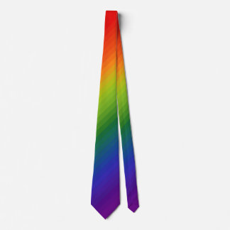 Rainbow Gradient Striped Neck Tie
