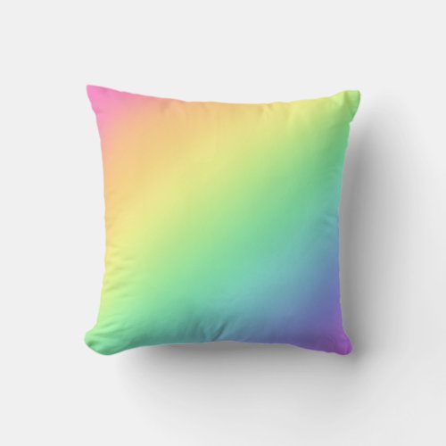 Rainbow Gradient Throw Pillow