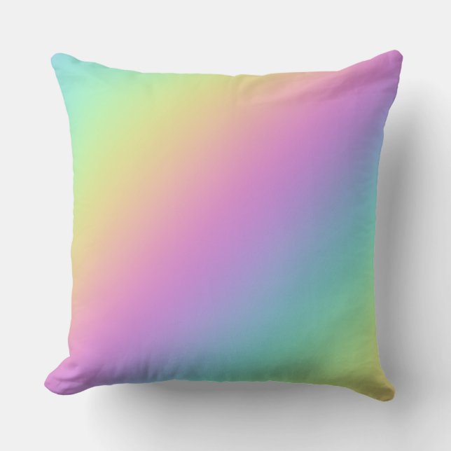 Rainbow Gradient  Throw Pillow (Front)