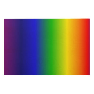 Rainbow Gradient Vertical Wood Wall Decor