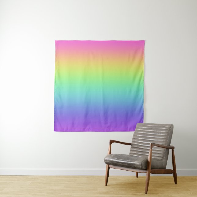 Rainbow Gradient Wall Tapestry (In Situ)