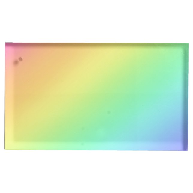 Rainbow Gradient Wedding Table Card Holder (Front)