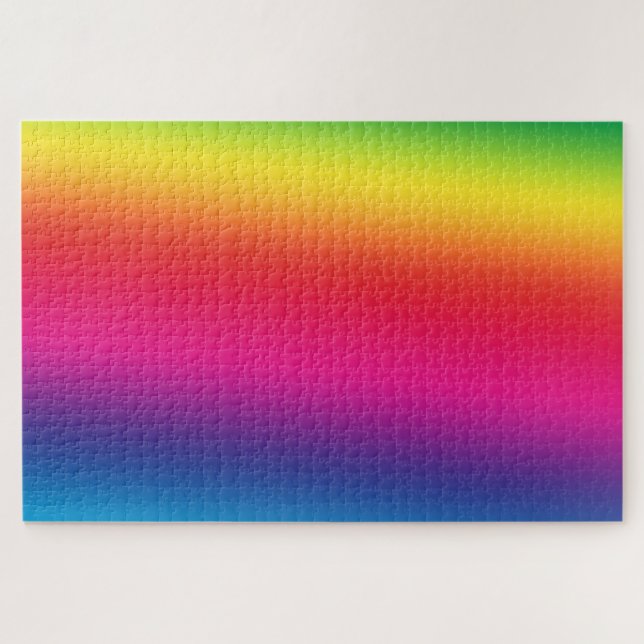 Rainbow Gradient Wide Tilt Jigsaw Puzzle (Horizontal)