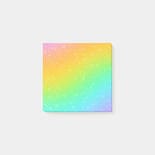 Rainbow Gradient With Stars Post-it Notes (Front)