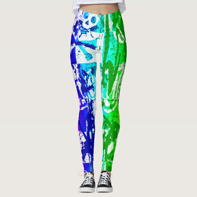 Rainbow Graffiti Leggings (Front)