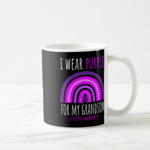 Rainbow Grandma Grandpa Purple Grandson Epilepsy A Coffee Mug