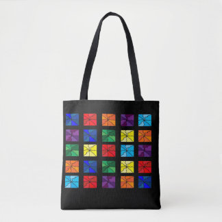 Rainbow Granny Square  tote Bag