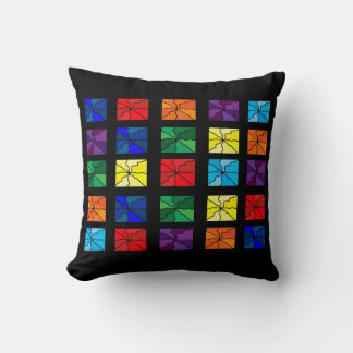 Rainbow Granny Squares Pillow