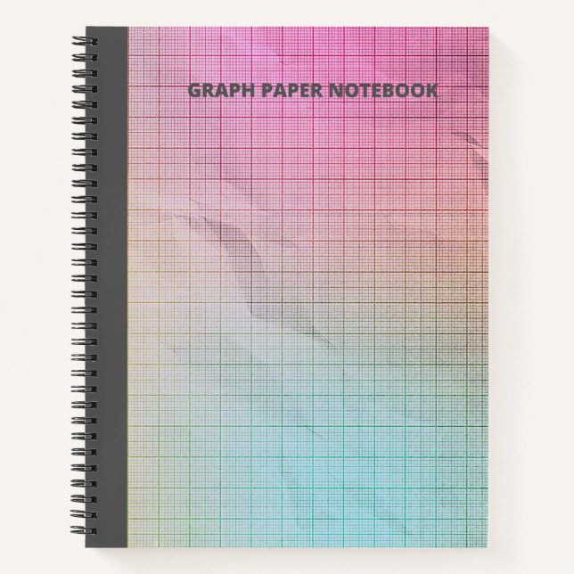 RAINBOW GRAPH PAPER DESIGN NOTEBOOK (Front)