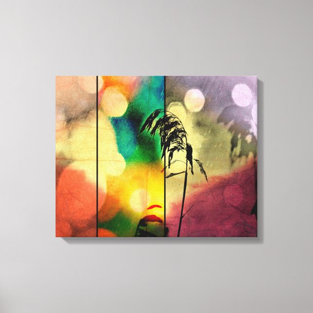 Rainbow Grass Drama Wrapped Canvas Print (Front)