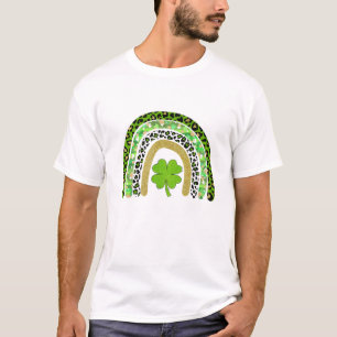 Rainbow Green Shamrock Irish Leprechaun St Patrick T-Shirt