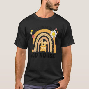 Rainbow Groovy Peace ICU Nurse Vintage T-Shirt