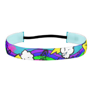 Rainbow Grunge Non-Slip Satin Headband