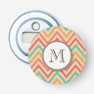 Rainbow Grunge Zigzag Chevron Stripes Bottle Opener