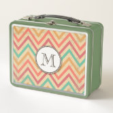 Modern Rose Gold Black Glitter Marble Geometric Metal Lunch Box