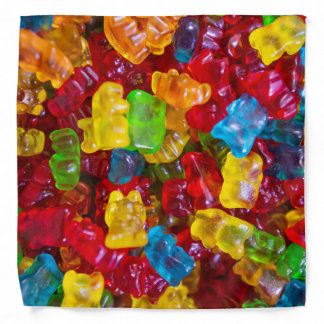 Rainbow Gummy Bears Photo Bandana