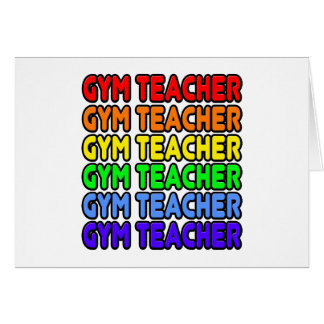 Rainbow Gym Teacher Cards