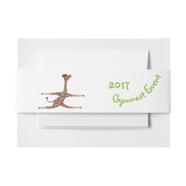 Rainbow Gymnastics by The Happy Juul Company Invitation Belly Band (Front Example)