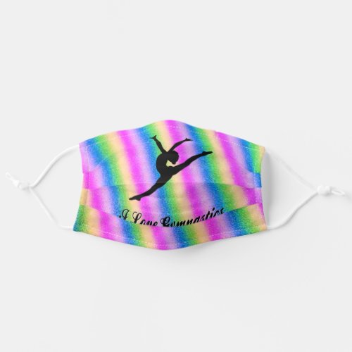 Rainbow Gymnastics face mask for girls