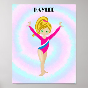 RAINBOW GYMNASTICS GYMNAST Personalized Poster