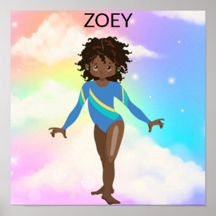 RAINBOW GYMNASTICS GYMNAST POSTER