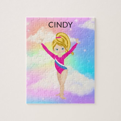 RAINBOW GYMNASTICS GYMNAST PUZZLE PERSONALIZED