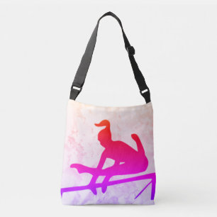 Rainbow Gymnastics Uneven Bars Personalized Crossbody Bag