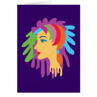 Rainbow Hair Cards