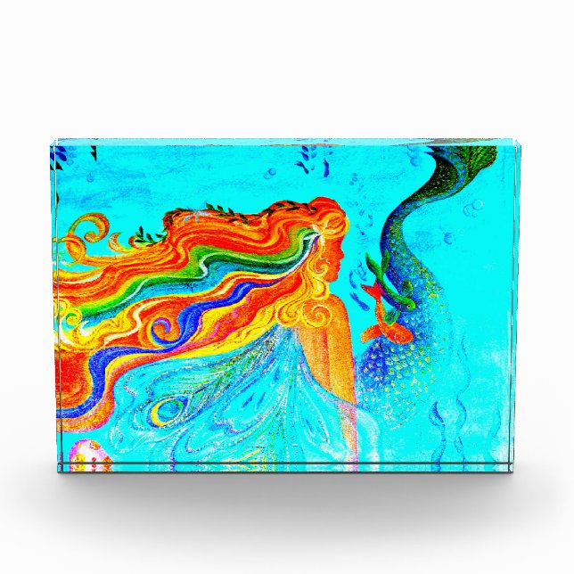 rainbow hair mermaid award (Front)