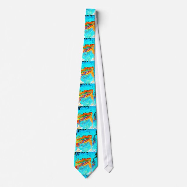rainbow hair mermaid tie (Front)