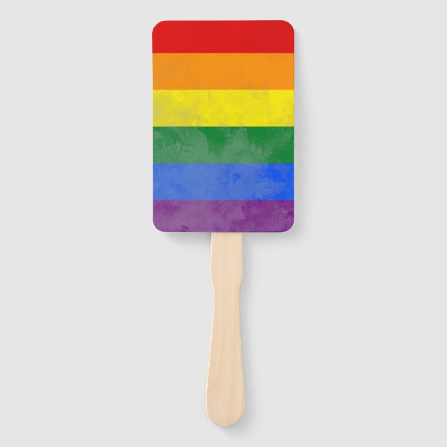Rainbow  hand fan (Front)