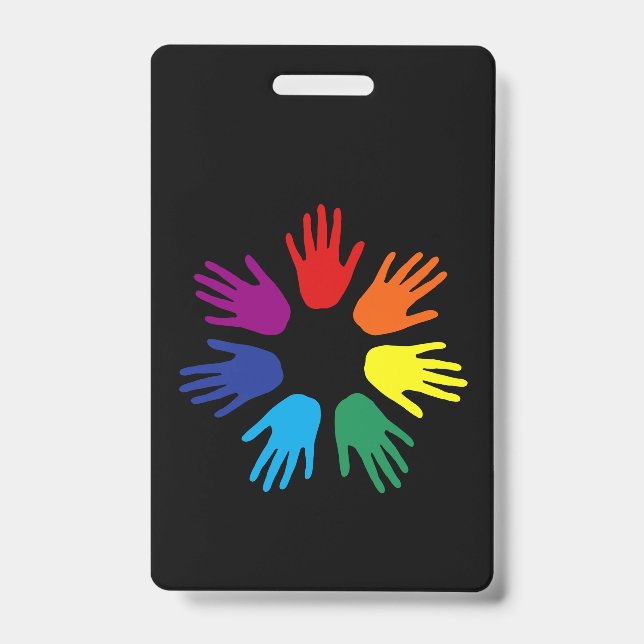 Rainbow hands badge (Front)
