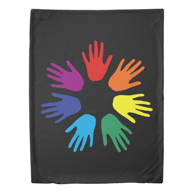 Rainbow hands duvet cover (Front)