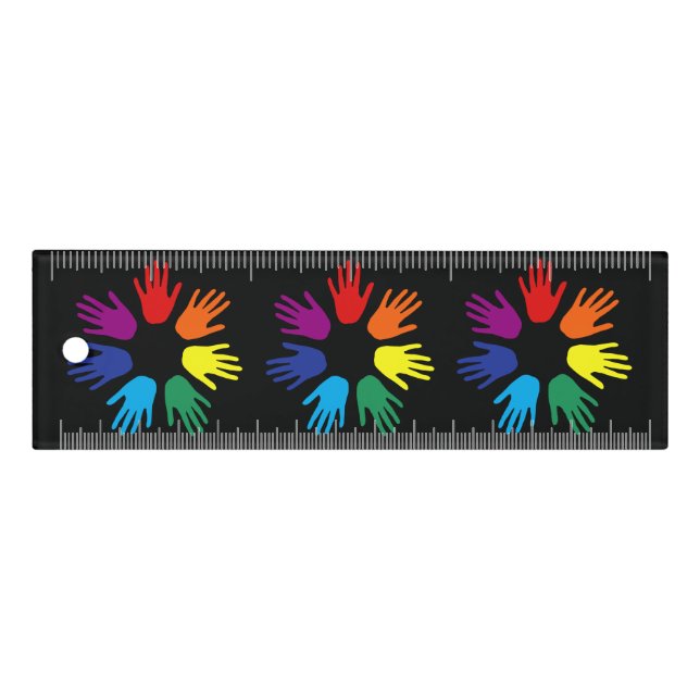 Rainbow hands ruler (Front)