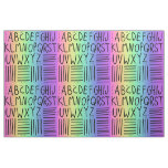 Rainbow Handwritten ABCs Fabric