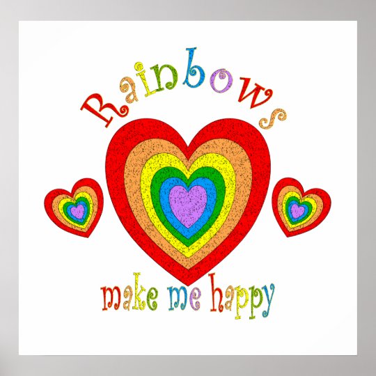 Rainbow Happiness Poster | Zazzle.com