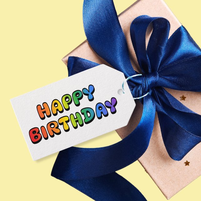 Rainbow Happy Birthday Gift Tags (Rainbow Happy Birthday Gift Tags
)