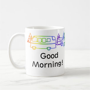 Rainbow Happy Campers Personalized Mug