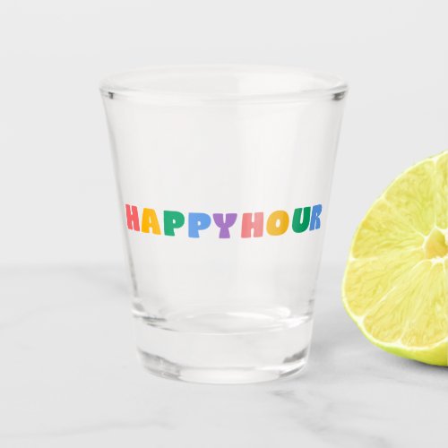 Rainbow Happy Hour Shot Glass