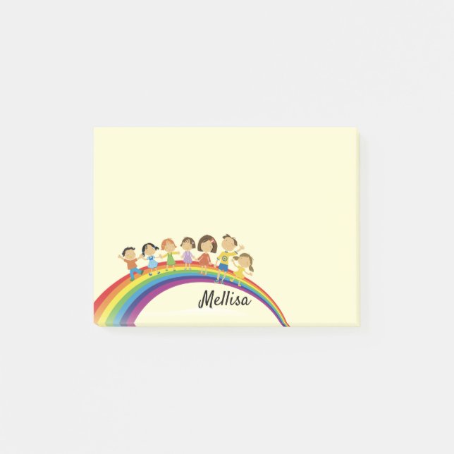 Rainbow Happy Kids DIY Your Name Notes (Front)