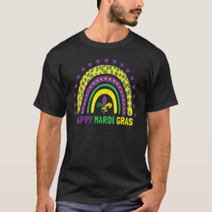 Rainbow Happy Mardi Gras Funny Mardi Gras Festival T-Shirt