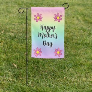 Rainbow Happy Mother's Day Garden Flag