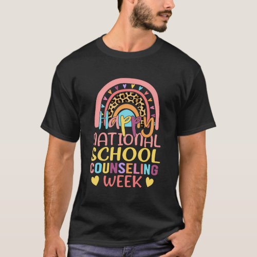 Rainbow Happy National School Counseling Week Coun T_Shirt