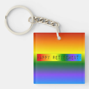 Rainbow Happy Retirement! Keychain