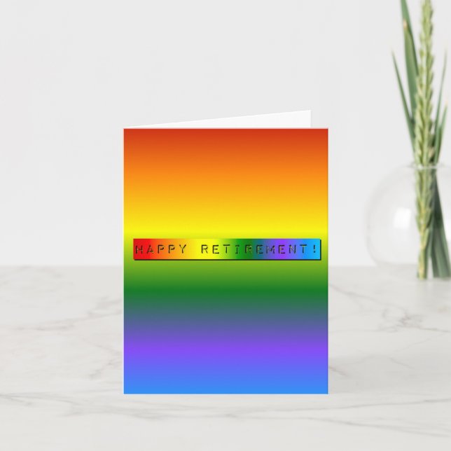 Rainbow Happy Retirement! Note Card (Front)