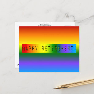 Rainbow Happy Retirement! Postcard
