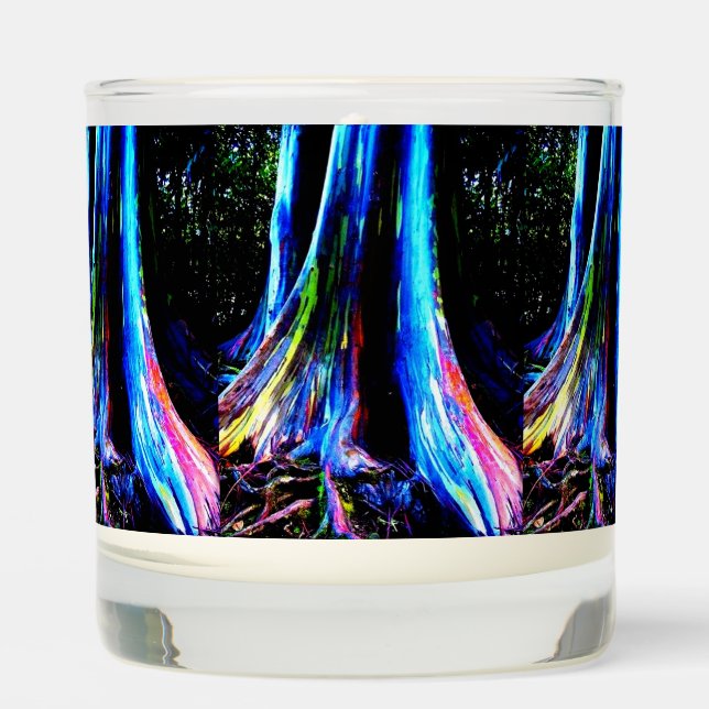 RAINBOW HAWAII EUCALYPTUS TREE  SCENTED CANDLE (Front)