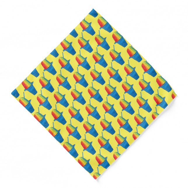 Rainbow Hawaiian Rainbow Shave Ice Dessert Hawaii Bandana (Front)