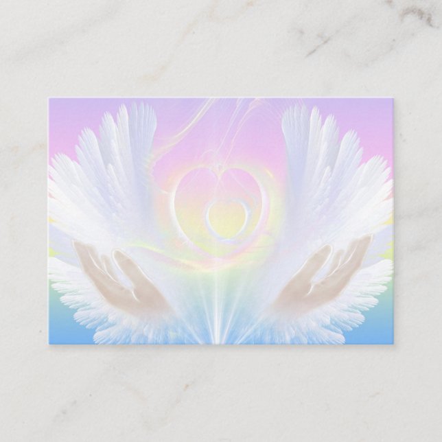 Rainbow Healing Hands Business Card (Front)