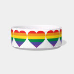 Rainbow Heart<br><div class="desc">This feeding bowl features a repeating pattern of rainbow hearts. Show your true colors, support marriage equality, and celebrate gay pride.</div>